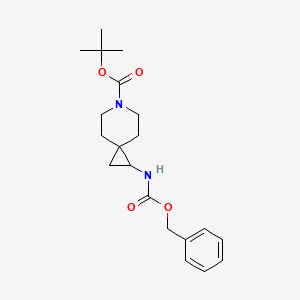 molecular formula C20H28N2O4 B1403265 Tert-butyl 1-(((benzyloxy)carbonyl)amino)-6-azaspiro[2.5]octane-6-carboxylate CAS No. 1239852-32-4