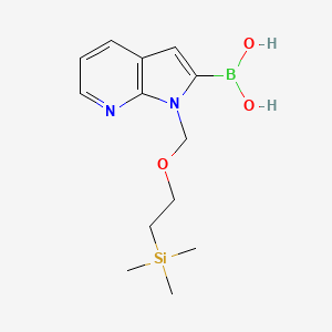 molecular formula C13H21BN2O3Si B1403267 (1-((2-(三甲基甲硅烷基)乙氧基)甲基)-1H-吡咯并[2,3-b]吡啶-2-基)硼酸 CAS No. 1286776-82-6