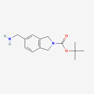 molecular formula C14H20N2O2 B1403273 Tert-butyl 5-(aminomethyl)isoindoline-2-carboxylate CAS No. 885271-40-9