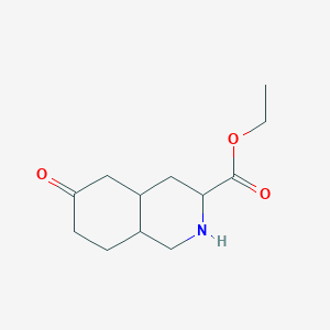 molecular formula C12H19NO3 B1403274 Ethyl (3S,4aS,8aR)-6-oxo-2,3,4,4a,5,7,8,8a-octahydro-1H-isoquinoline-3-carboxylate CAS No. 162779-54-6