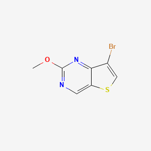 molecular formula C7H5BrN2OS B1403282 7-溴-2-甲氧基噻吩并[3,2-D]嘧啶 CAS No. 1259978-35-2