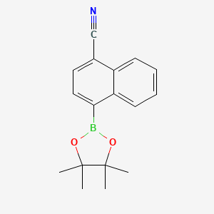 molecular formula C17H18BNO2 B1403284 4-(4,4,5,5-Tetramethyl-1,3,2-dioxaborolan-2-yl)-1-naphthonitrile CAS No. 1352794-90-1