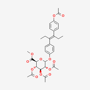 4-[2-[4-(Acetyloxy)phenyl]-1-ethyl-1-butenyl]phenyl-D-glucopyranosiduronic Acid Methyl Ester Triacetate