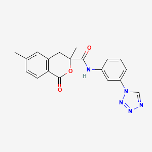 3,6-dimethyl-1-oxo-N-[3-(1H-tetrazol-1-yl)phenyl]-3,4-dihydro-1H-isochromene-3-carboxamide