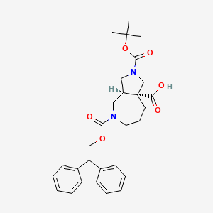 (3aS,8aR)-5-(((9H-Fluoren-9-yl)methoxy)carbonyl)-2-(tert-butoxycarbonyl)octahydropyrrolo[3,4-c]azepine-8a(1H)-carboxylic acid