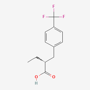 molecular formula C12H13F3O2 B1403290 (2R)-2-[[4-(Trifluoromethyl)phenyl]methyl]butanoic acid CAS No. 1607004-49-8