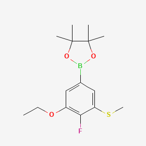 2-(3-Ethoxy-4-fluoro-5-(methylthio)phenyl)-4,4,5,5-tetramethyl-1,3,2-dioxaborolane