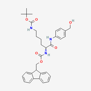 (9H-Fluoren-9-yl)methyl tert-butyl (6-((4-(hydroxymethyl)phenyl)amino)-6-oxohexane-1,5-diyl)(R)-dicarbamate