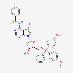 N-(7-((2R,4S,5R)-5-((Bis(4-methoxyphenyl)(phenyl)methoxy)methyl)-4-hydroxytetrahydrofuran-2-yl)-5-iodo-7H-pyrrolo[2,3-d]pyrimidin-4-yl)benzamide