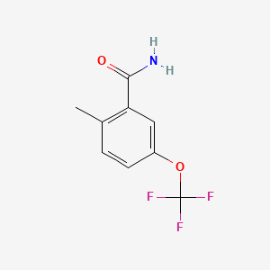 molecular formula C9H8F3NO2 B1403306 2-Methyl-5-(trifluoromethoxy)benzamide CAS No. 1261828-46-9