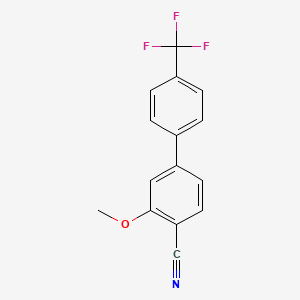 molecular formula C15H10F3NO B1403313 3-Methoxy-4'-(trifluoromethyl)biphenyl-4-carbonitrile CAS No. 1261742-02-2