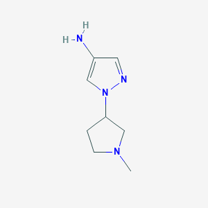 molecular formula C8H14N4 B1403317 1-(1-methylpyrrolidin-3-yl)-1H-pyrazol-4-amine CAS No. 1356953-69-9