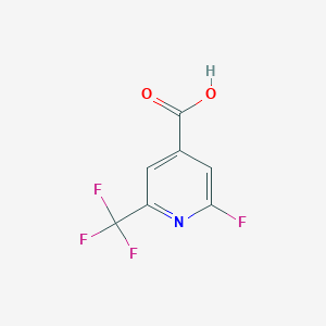 B1403330 2-Fluoro-6-(trifluoromethyl)isonicotinic acid CAS No. 1227579-85-2