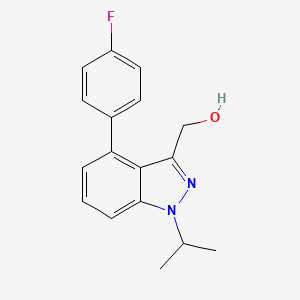 molecular formula C17H17FN2O B1403333 （4-(4-氟苯基)-1-异丙基-1H-吲唑-3-基）甲醇 CAS No. 1350760-42-7