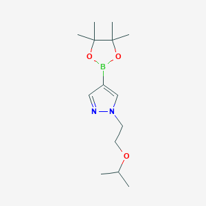 molecular formula C14H25BN2O3 B1403334 1-(2-异丙氧基乙基)-4-(4,4,5,5-四甲基-[1,3,2]二氧杂硼环-2-基)-1H-吡唑 CAS No. 1339890-98-0