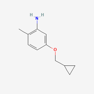 molecular formula C11H15NO B1403335 5-(环丙基甲氧基)-2-甲基苯胺 CAS No. 1369815-96-2