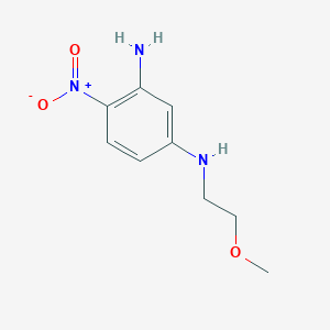 molecular formula C9H13N3O3 B1403336 1-N-(2-methoxyethyl)-4-nitrobenzene-1,3-diamine CAS No. 1339046-59-1