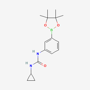 molecular formula C16H23BN2O3 B1403339 1-环丙基-3-(3-(4,4,5,5-四甲基-1,3,2-二恶杂硼烷-2-基)苯基)脲 CAS No. 874299-10-2