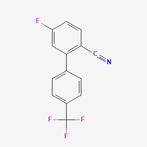 molecular formula C14H7F4N B1403341 5-Fluoro-4'-(trifluoromethyl)biphenyl-2-carbonitrile CAS No. 1261878-50-5