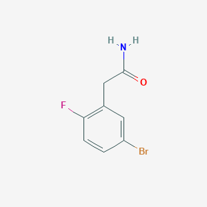 molecular formula C8H7BrFNO B1403342 2-(5-Bromo-2-fluorophenyl)acetamide CAS No. 1862925-24-3