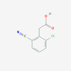 molecular formula C9H6ClNO2 B1403351 2-(2-Chloro-6-cyanophenyl)acetic acid CAS No. 1261522-11-5