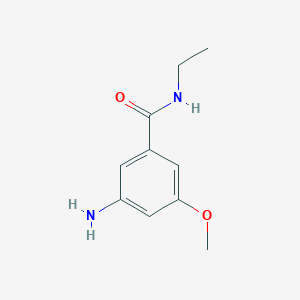 molecular formula C10H14N2O2 B1403355 3-氨基-N-乙基-5-甲氧基苯甲酰胺 CAS No. 1346245-36-0