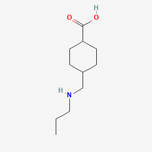 molecular formula C11H21NO2 B1403356 (1r,4r)-4-[(Propylamino)methyl]cyclohexane-1-carboxylic acid CAS No. 1593449-77-4