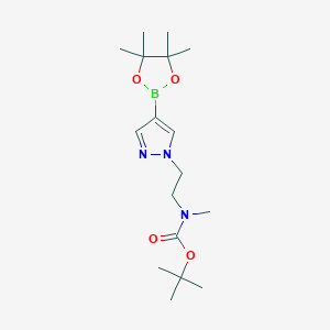 molecular formula C17H30BN3O4 B1403361 叔丁基甲基(2-(4-(4,4,5,5-四甲基-1,3,2-二氧杂硼烷-2-基)-1H-吡唑-1-基)乙基)氨基甲酸酯 CAS No. 1300695-57-1