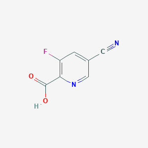 molecular formula C7H3FN2O2 B1403367 5-Cyano-3-fluoropicolinic acid CAS No. 1200498-46-9