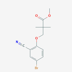 molecular formula C13H14BrNO3 B1403368 3-(4-溴-2-氰基苯氧基)-2,2-二甲基丙酸甲酯 CAS No. 1292318-14-9