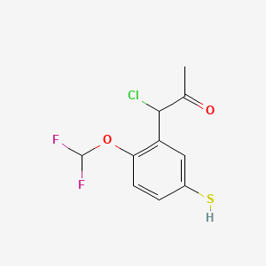 1-Chloro-1-(2-(difluoromethoxy)-5-mercaptophenyl)propan-2-one