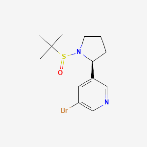 3-bromo-5-[(2S)-1-tert-butylsulfinylpyrrolidin-2-yl]pyridine