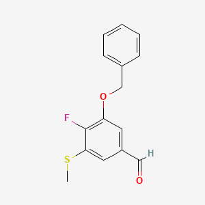 3-(Benzyloxy)-4-fluoro-5-(methylthio)benzaldehyde