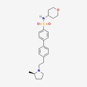 [1,1'-Biphenyl]-4-sulfonamide, 4'-[2-[(2R)-2-methyl-1-pyrrolidinyl]ethyl]-N-(tetrahydro-2H-pyran-4-yl)-