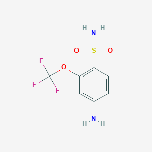 molecular formula C7H7F3N2O3S B1403388 4-氨基-2-(三氟甲氧基)苯磺酰胺 CAS No. 1261724-58-6