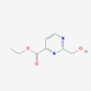 molecular formula C8H10N2O3 B1403391 2-(羟甲基)嘧啶-4-羧酸乙酯 CAS No. 1356111-30-2