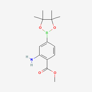 molecular formula C14H20BNO4 B1403392 2-氨基-4-(4,4,5,5-四甲基-1,3,2-二氧杂硼环-2-基)苯甲酸甲酯 CAS No. 1198615-60-9