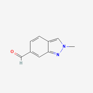 molecular formula C9H8N2O B1403395 2-甲基-2H-吲哚-6-甲醛 CAS No. 1337881-08-9
