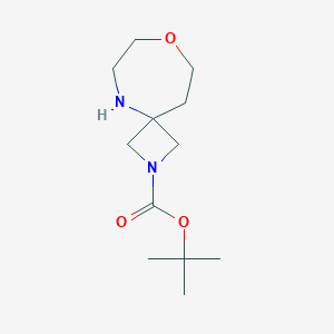 molecular formula C12H22N2O3 B1403397 2-Boc-8-oxa-2,5-diaza-spiro[3.6]decane CAS No. 1251005-80-7