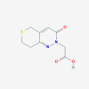 molecular formula C9H10N2O3S B1403404 (3-氧代-3,5,7,8-四氢-2H-硫代吡喃[4,3-c]嘧啶-2-基)乙酸 CAS No. 1383626-35-4