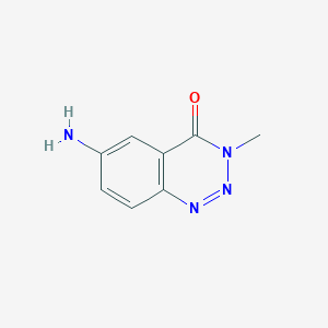 molecular formula C8H8N4O B1403407 6-氨基-3-甲基-1,2,3-苯并三嗪-4(3H)-酮 CAS No. 99055-49-9