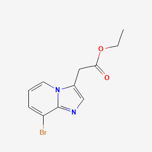 B1403431 Ethyl 2-(8-bromoimidazo[1,2-a]pyridin-3-yl)acetate CAS No. 1363380-65-7