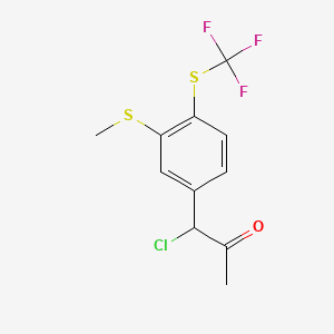 1-Chloro-1-(3-(methylthio)-4-(trifluoromethylthio)phenyl)propan-2-one