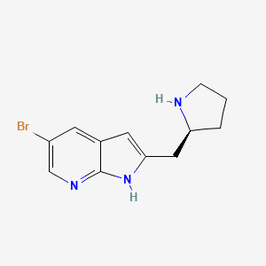 1H-Pyrrolo[2,3-b]pyridine,5-bromo-2-[(2S)-2-pyrrolidinylmethyl]-