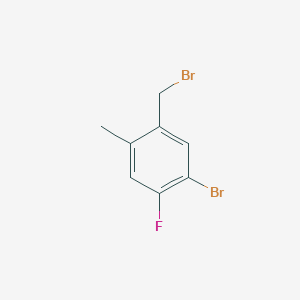 molecular formula C8H7Br2F B14034384 5-Bromo-4-fluoro-2-methylbenzyl bromide 