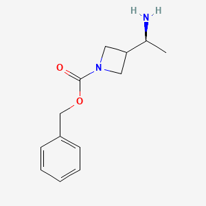 molecular formula C13H18N2O2 B14034409 Benzyl (S)-3-(1-aminoethyl)azetidine-1-carboxylate 