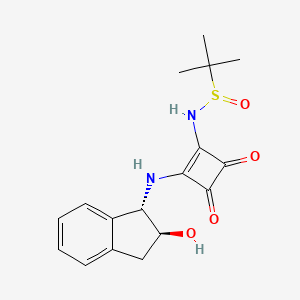 N-[2-[[(1S,2S)-2-hydroxy-2,3-dihydro-1H-inden-1-yl]amino]-3,4-dioxocyclobuten-1-yl]-2-methylpropane-2-sulfinamide