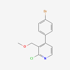 molecular formula C13H11BrClNO B14034428 4-(4-Bromophenyl)-2-chloro-3-(methoxymethyl)pyridine 