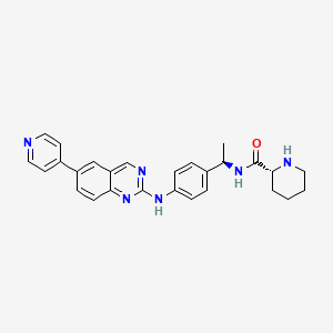 (R)-N-((R)-1-(4-((6-(Pyridin-4-YL)quinazolin-2-YL)amino)phenyl)ethyl)piperidine-2-carboxamide