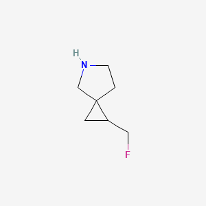 molecular formula C7H12FN B14034487 1-(Fluoromethyl)-5-azaspiro[2.4]heptane 